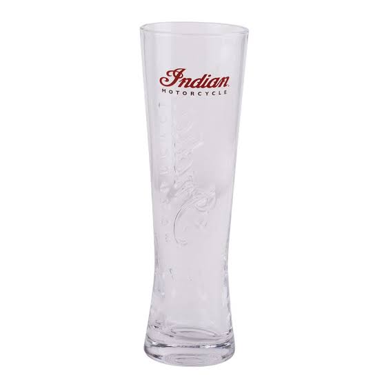 Indian motorcycle pint glass