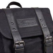 Load image into Gallery viewer, Indian Motorcycle Waxed Canvas Backpack, Black

