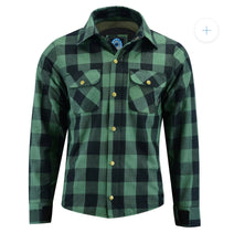 Load image into Gallery viewer, JR Kevlar green plaid shirt
