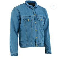 Load image into Gallery viewer, JR Glenbrook sky blue denim kevlar jacket

