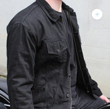 Load image into Gallery viewer, JR Glenbrook black denim kevlar jacket
