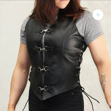 Load image into Gallery viewer, JR sapphire leather vest
