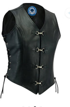 Load image into Gallery viewer, JR sapphire leather vest
